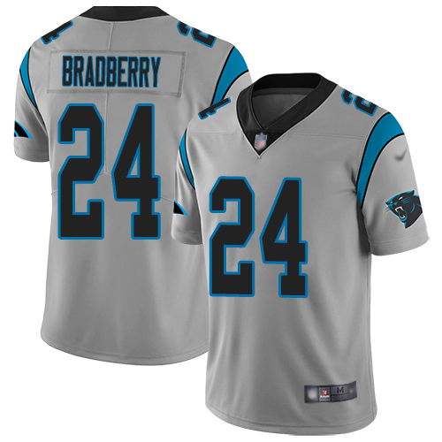 Carolina Panthers Limited Silver Youth James Bradberry Jersey NFL Football #24 Inverted Legend->youth nfl jersey->Youth Jersey